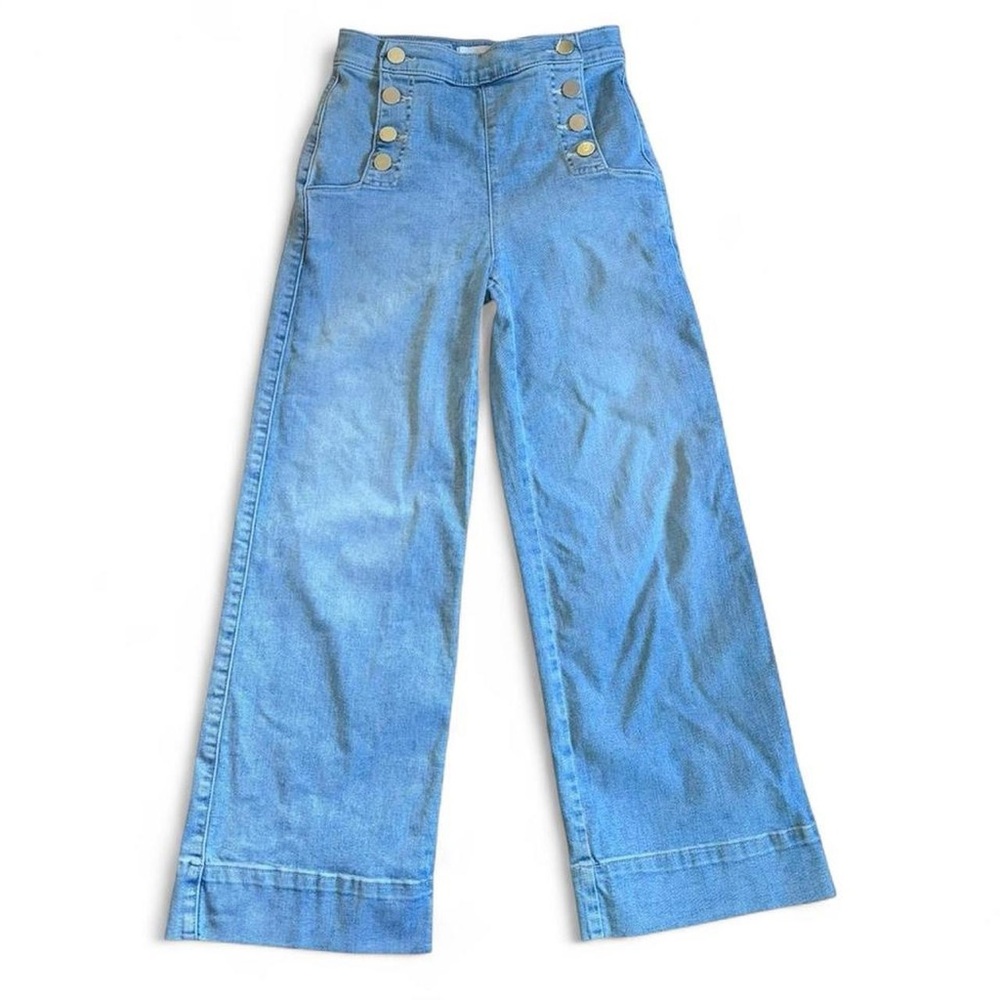 LOFT Light Blue Wide-Leg Sailor Jeans